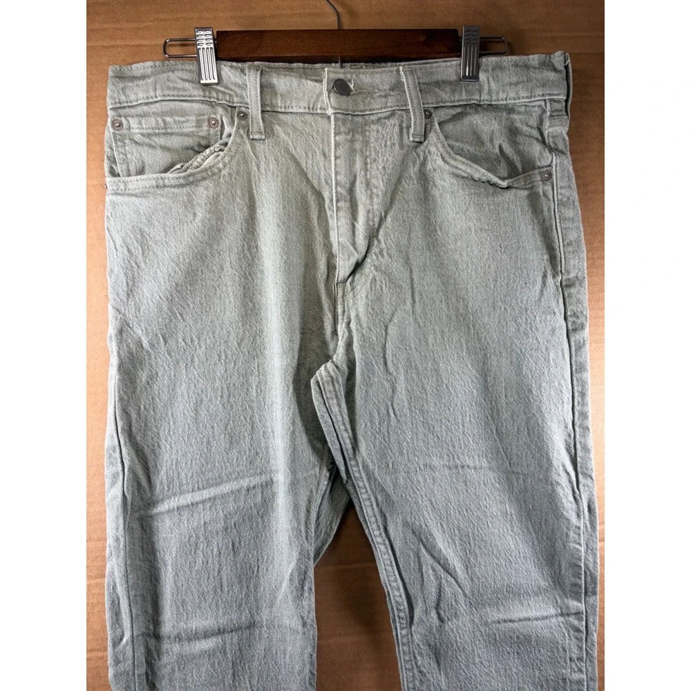 Levi's 512 Slim Taper Jeans Mens 33x29 Green Garment Dyed Denim Pants W34